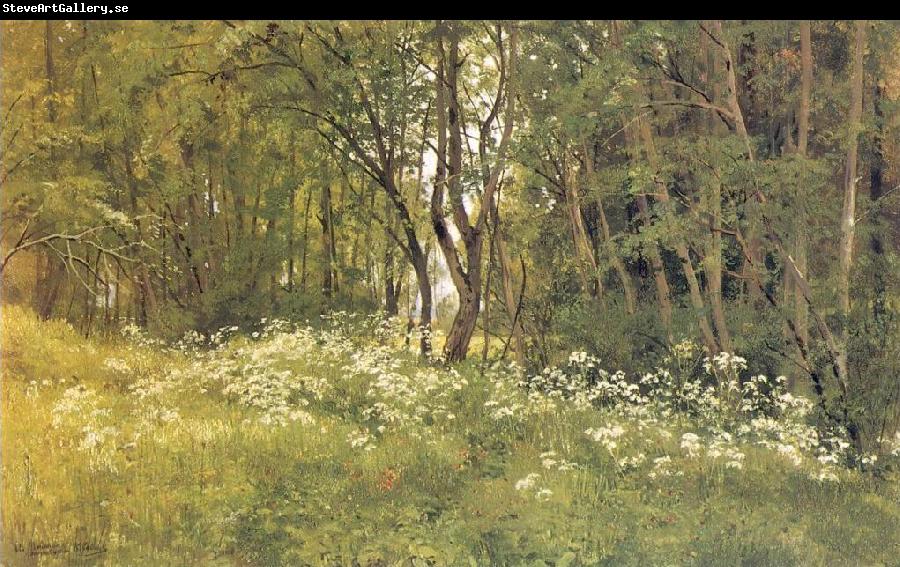 Ivan Shishkin Flowers on the Edge of a Wood